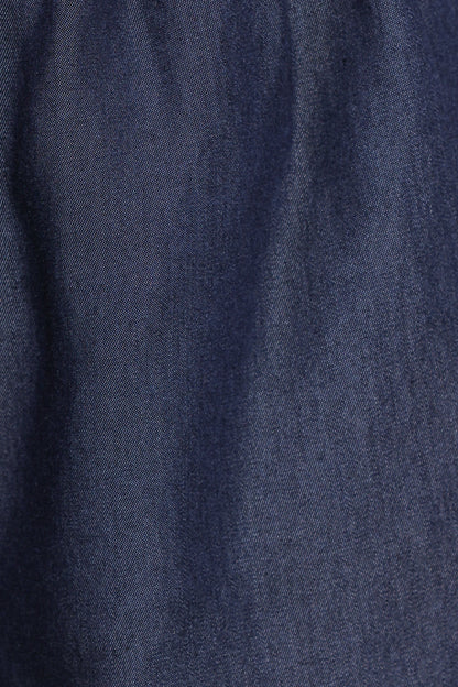 Aaliyah Chambray Shorts - Dark Wash