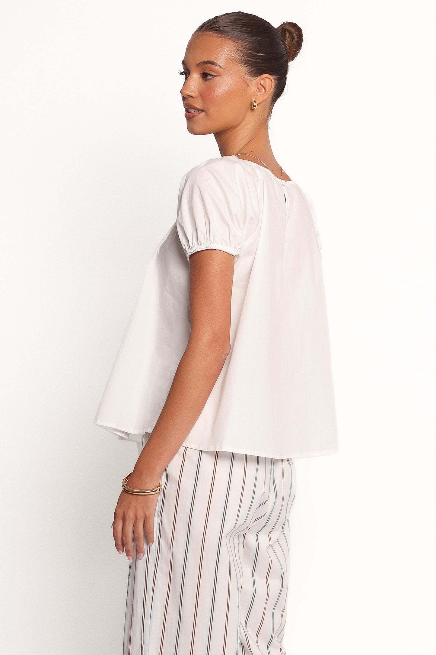 Abbott Pleated Top - White