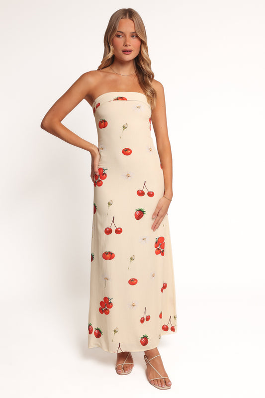 Adela Maxi Dress - Tomato Print