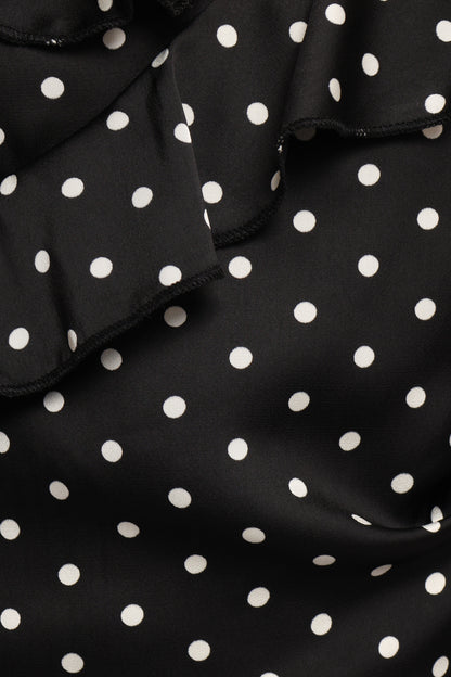 Adelina Maxi Dress - Black Polka Dot