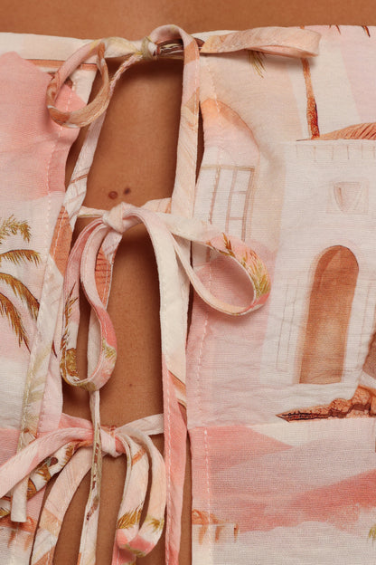 Aemma Top - Tan Print