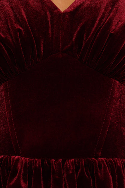 Agnes Mini Dress - Wine