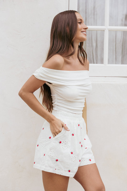 Aisha Shorts - White