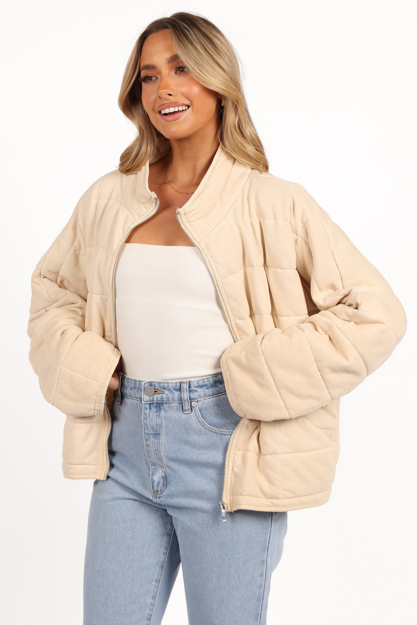 Alegra Quilted Jacket - Cream