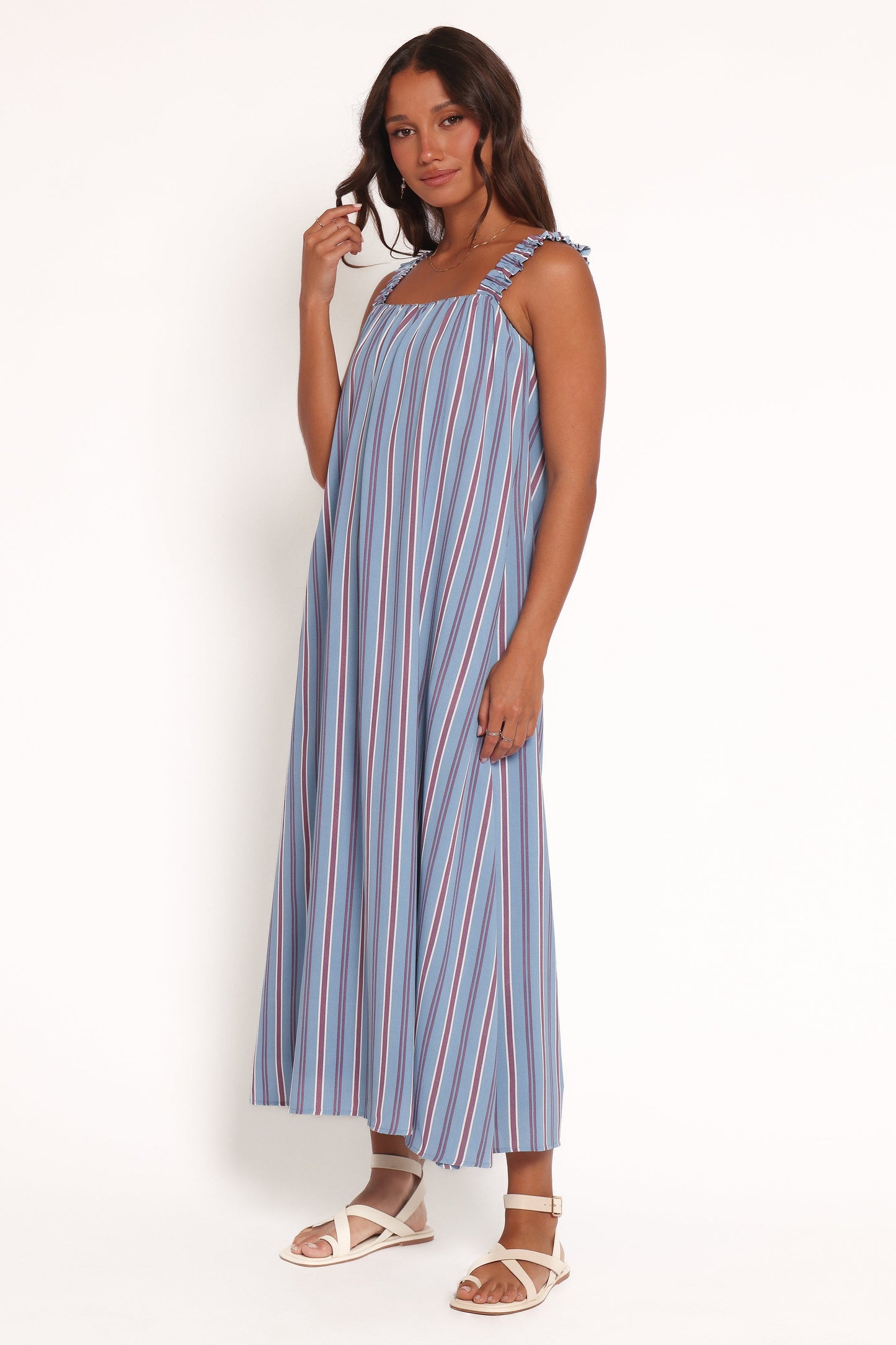 Alessandra Maxi Dress - Blue Stripe