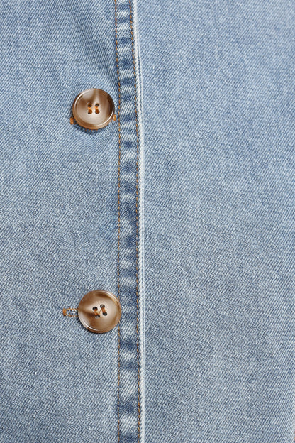 Almana Denim Short Set - Medium Blue