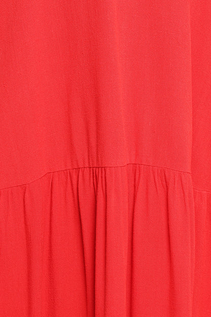 Almudena Midi Dress - Red