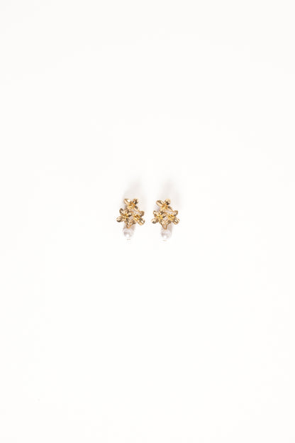 Amani Earrings - Gold/Pearl