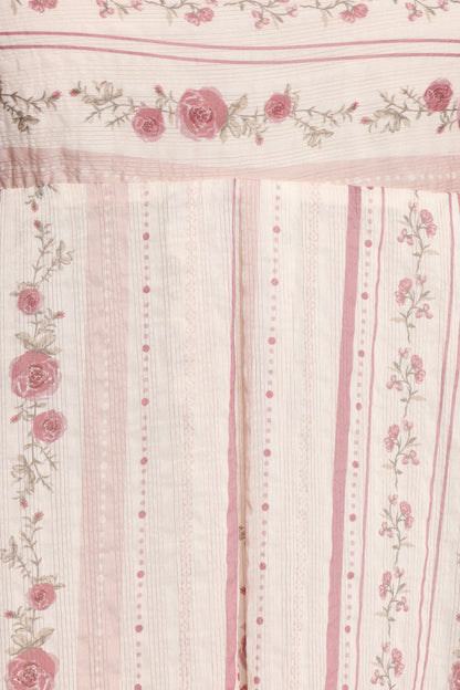 Amaris Maxi Dress - Ivory Mauve Floral