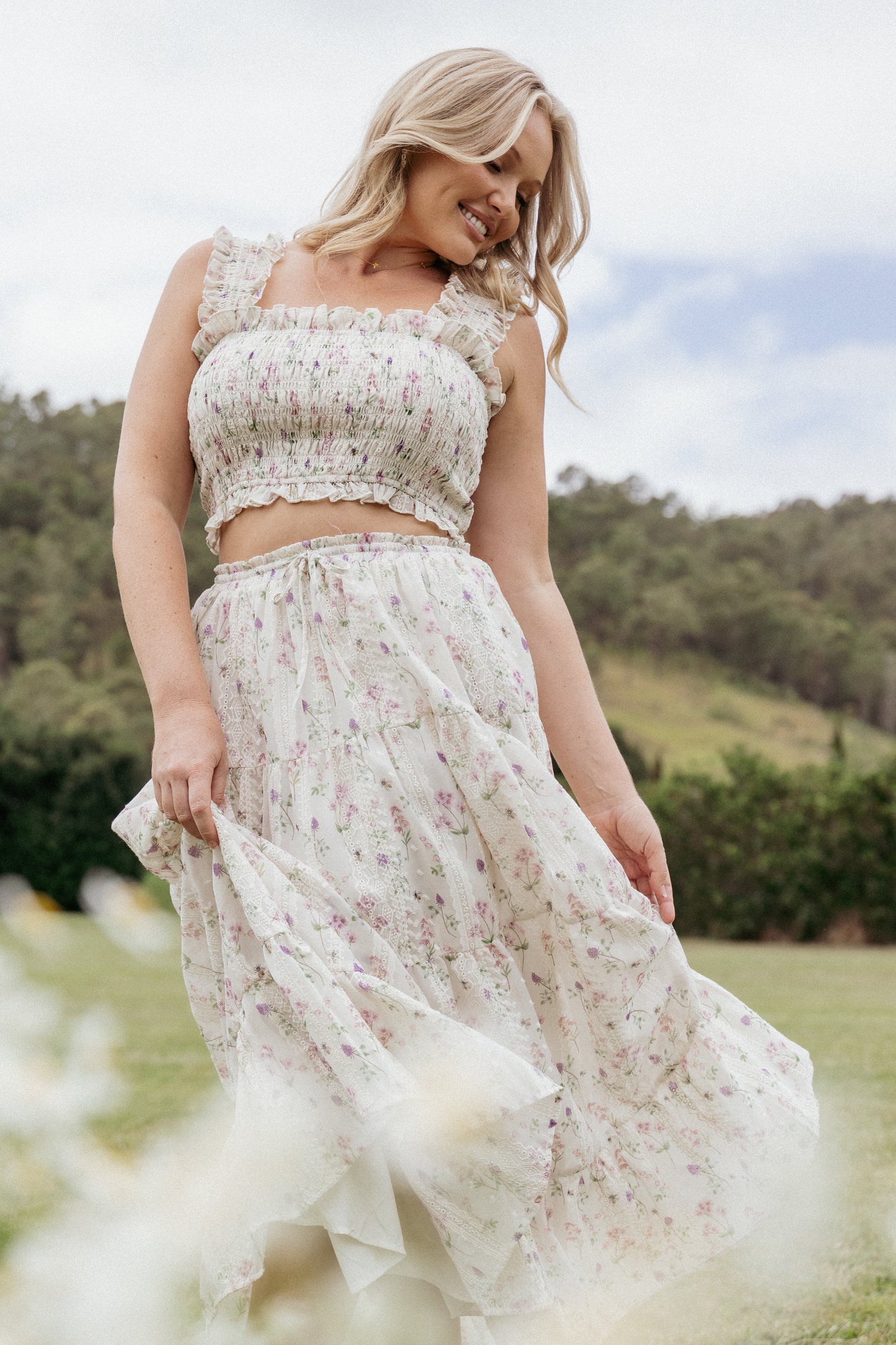 Amberlyn Sleeveless Top - Pink Floral