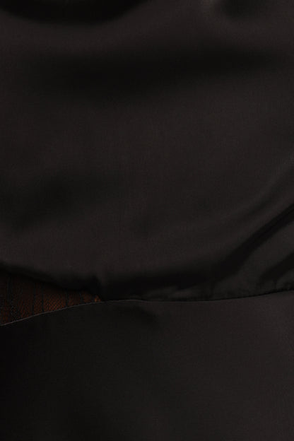 Anabelle Halter Neck Lace Maxi Dress - Black