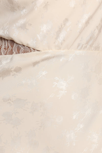 Anabelle Halter Neck Lace Maxi Dress - White