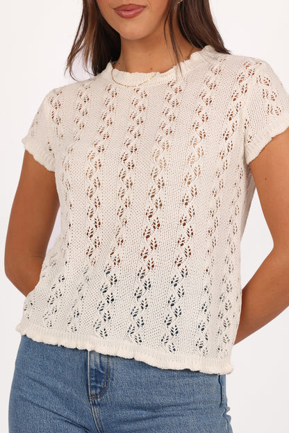 Analynn Knit Top - Cream