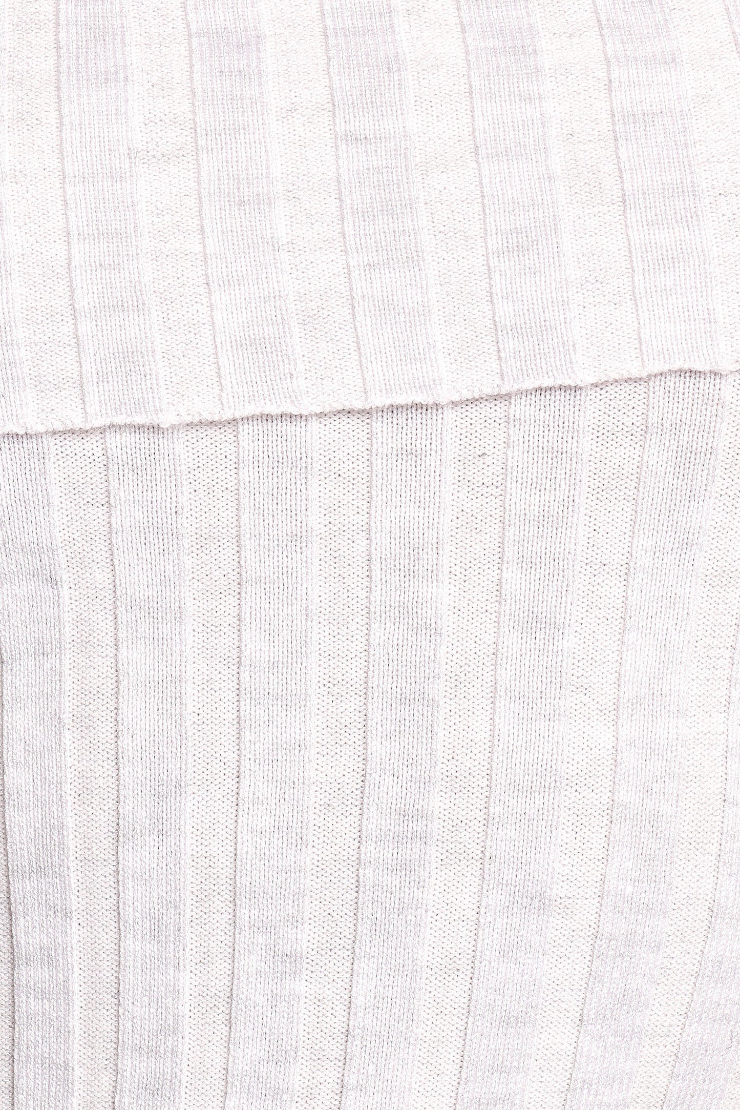 Anderson Wide Rib Off Shoulder Top - Pastel Grey