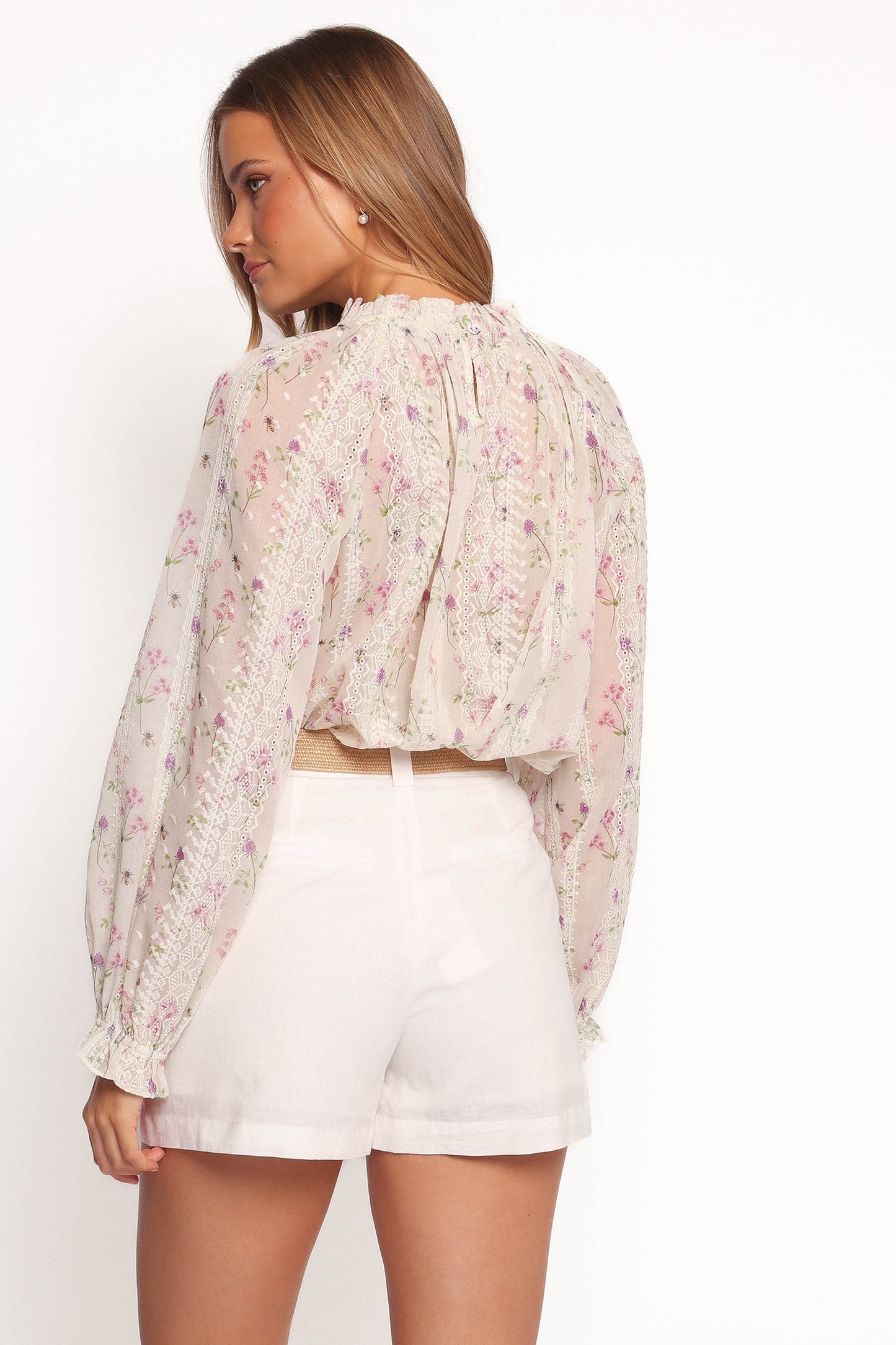 Annie Long Sleeve Top - Pink Floral