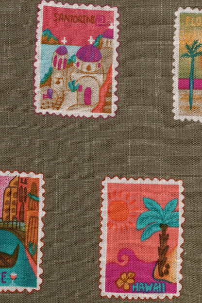 Aoife Maxi Dress - Olive Print