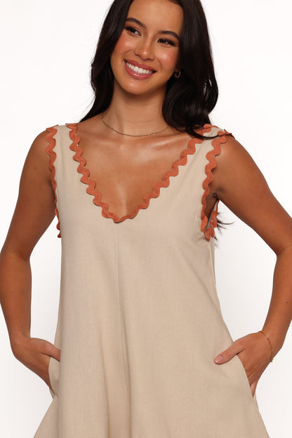 Aoife Romper - Natural Tan