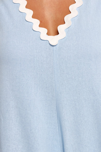 Aoife Romper - Light Blue
