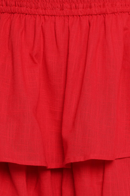 Arcadia Maxi Strapless Dress - Red