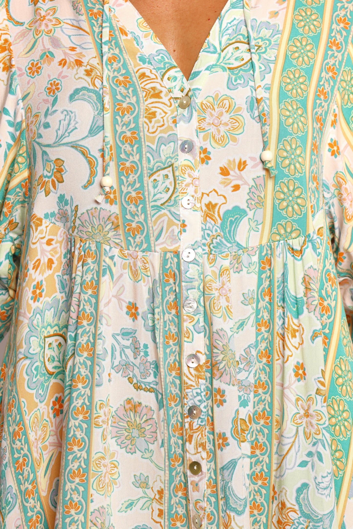 Arden Mini Dress - Green Multi