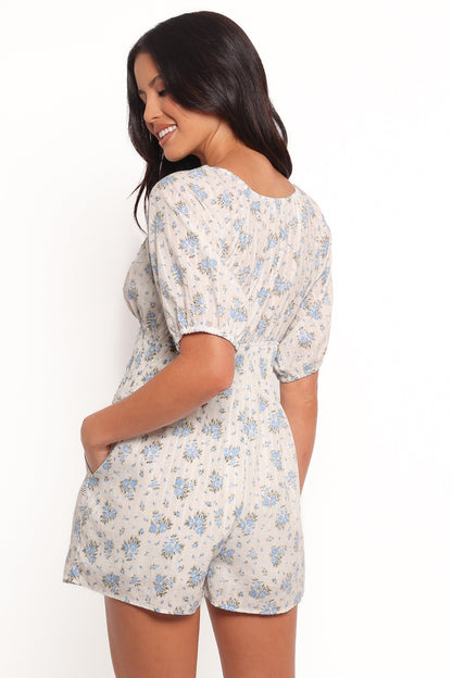 Ashio Romper - Blue Floral