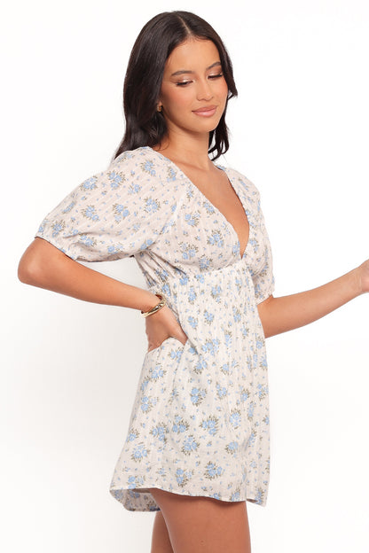 Ashio Romper - Blue Floral