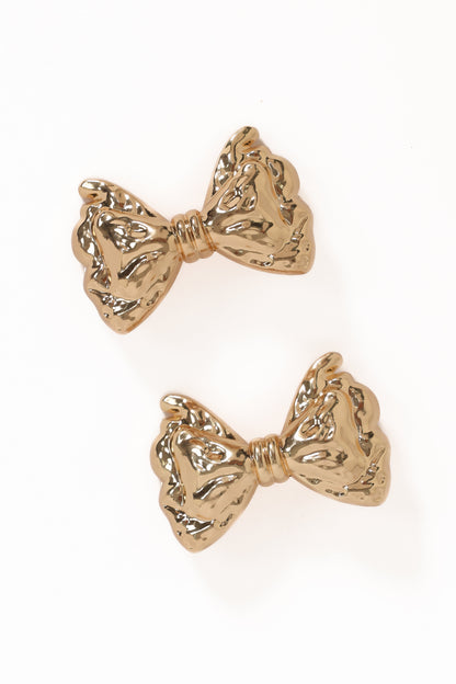 Aspen Hair Bow Set - Gold
