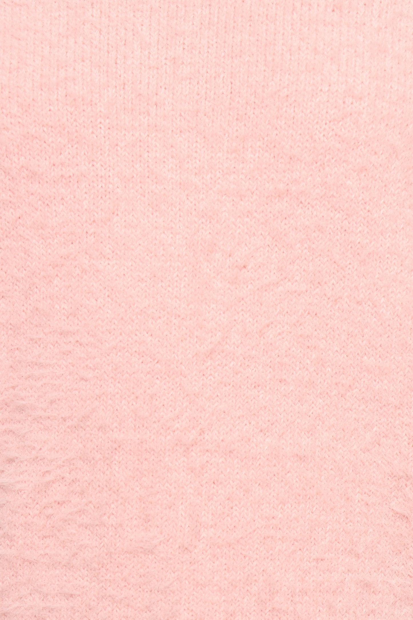 Aspra Fuzzy Crewneck Knit Sweater - Pink