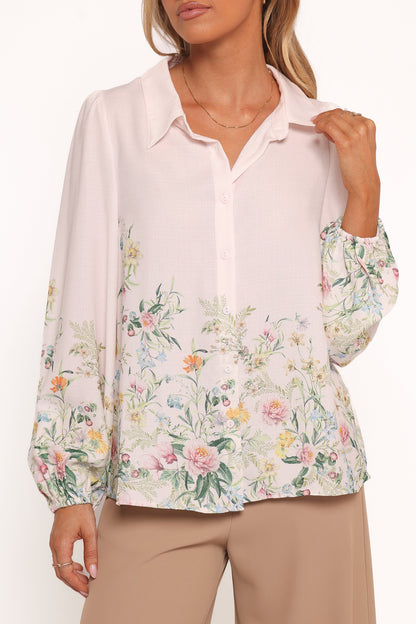 Avis Top - Pink Floral