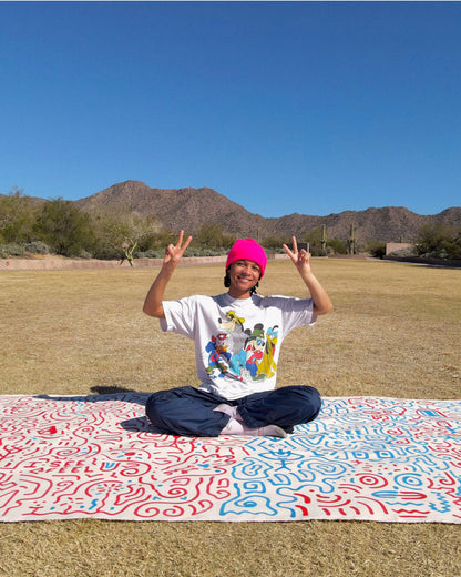 SHEREEN JENKINS CANVAS BACKPACK 1 of 18 CUT FROM LARGE CANVAS ART