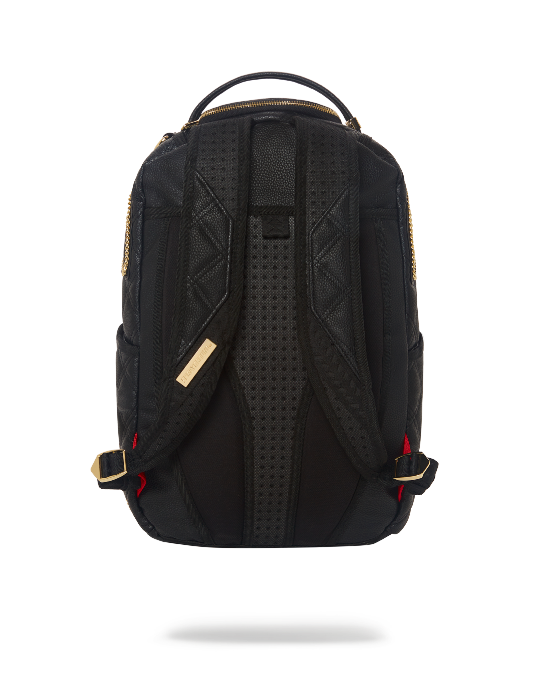 NOIR QUILT GOLD CHAIN SHARK BACKPACK (DLXV)