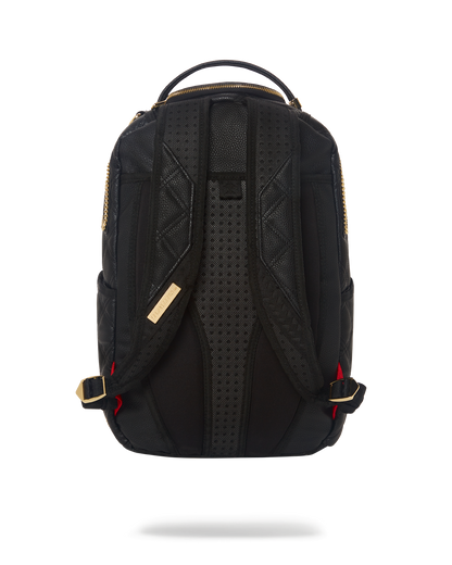 NOIR QUILT GOLD CHAIN SHARK BACKPACK (DLXV)