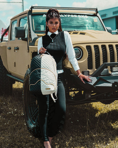 LEVELED UP SPLIT QUILT SHARK BACKPACK (DLXV)