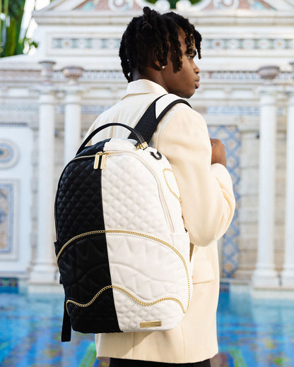 LEVELED UP SPLIT QUILT SHARK BACKPACK (DLXV)