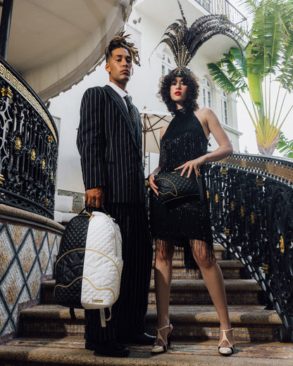 LEVELED UP SPLIT QUILT SHARK BACKPACK (DLXV)