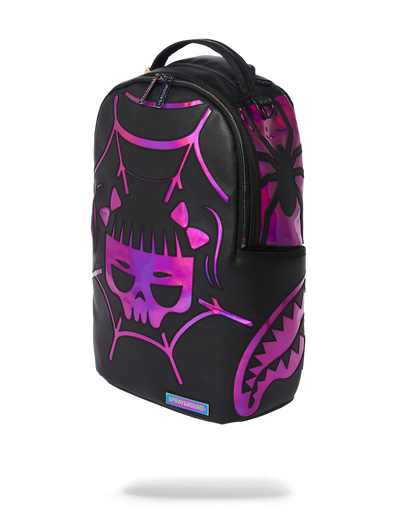 CAZZU IRIDESCENT CUT & SEW SPIDER SKULL SHARK BACKPACK (DLXV)