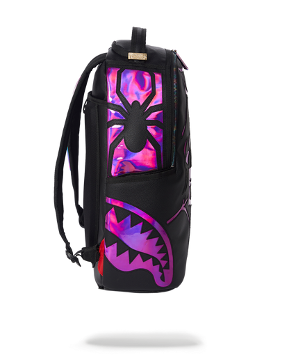 CAZZU IRIDESCENT CUT & SEW SPIDER SKULL SHARK BACKPACK (DLXV)