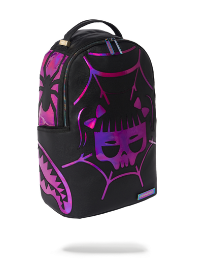 CAZZU IRIDESCENT CUT & SEW SPIDER SKULL SHARK BACKPACK (DLXV)
