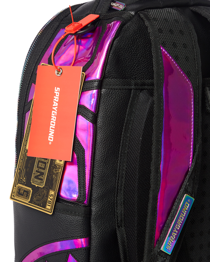 CAZZU IRIDESCENT CUT & SEW SPIDER SKULL SHARK BACKPACK (DLXV)