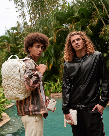 RIVIERA LE BLANC GOLD CHAIN SHARK BACKPACK (DLXV)