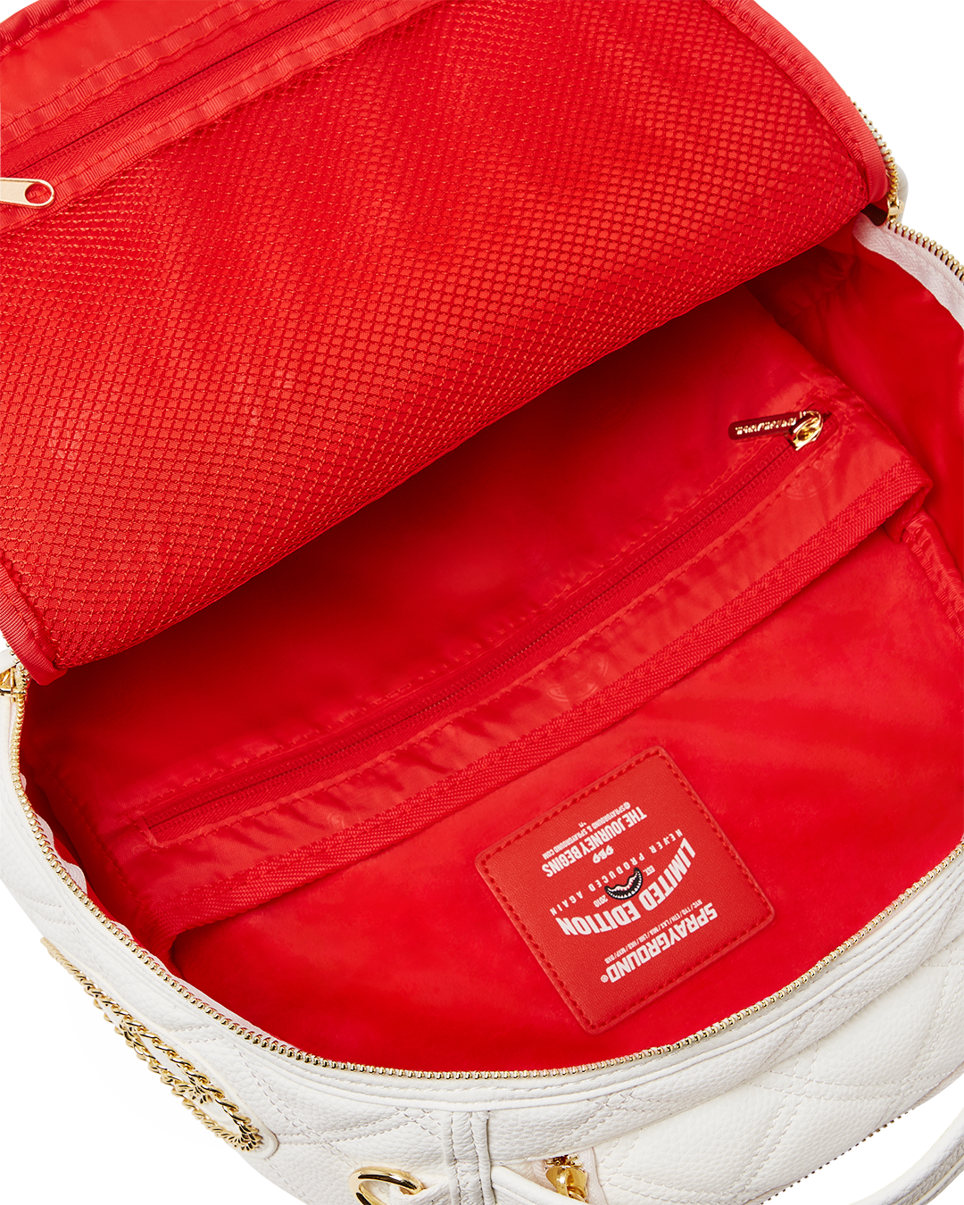 RIVIERA LE BLANC GOLD CHAIN SHARK BACKPACK (DLXV)