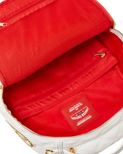 RIVIERA LE BLANC GOLD CHAIN SHARK BACKPACK (DLXV)