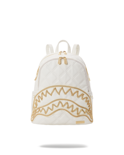 RIVIERA LE BLANC GOLD CHAIN SHARK SAVAGE BACKPACK