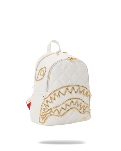 RIVIERA LE BLANC GOLD CHAIN SHARK SAVAGE BACKPACK