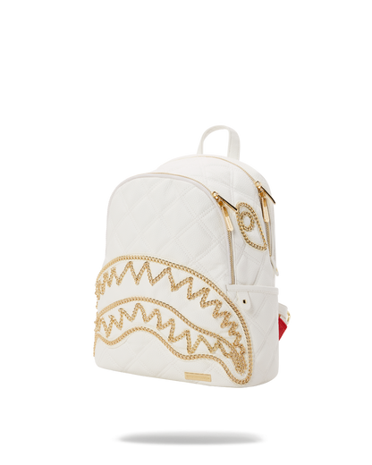 RIVIERA LE BLANC GOLD CHAIN SHARK SAVAGE BACKPACK