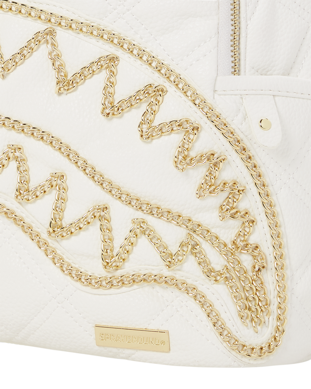 RIVIERA LE BLANC GOLD CHAIN SHARK SAVAGE BACKPACK