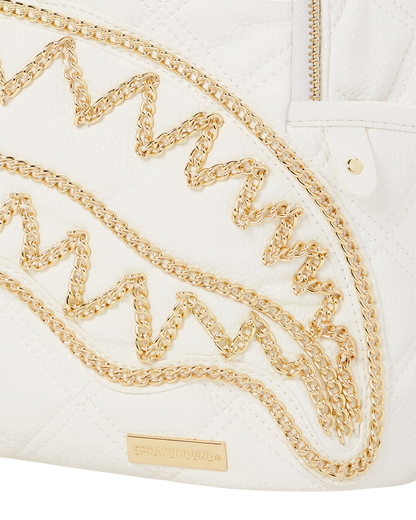 RIVIERA LE BLANC GOLD CHAIN SHARK SAVAGE BACKPACK
