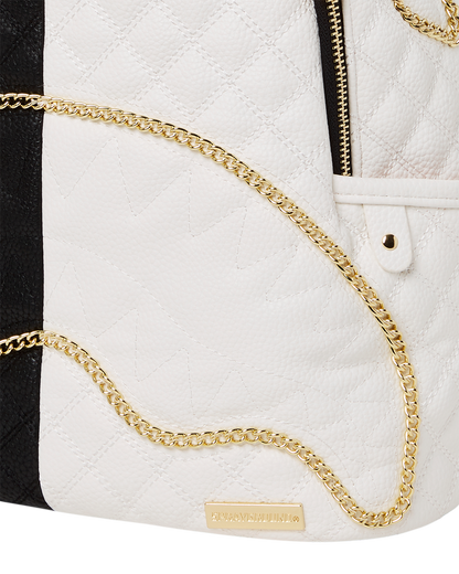 LEVELED UP SPLIT QUILT SHARK SAVAGE BACKPACK