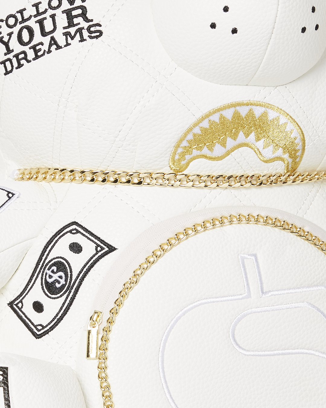 RIVIERA LE BLANC GOLD CHAIN MONEYBEAR TEDDYBEAR BACKPACK