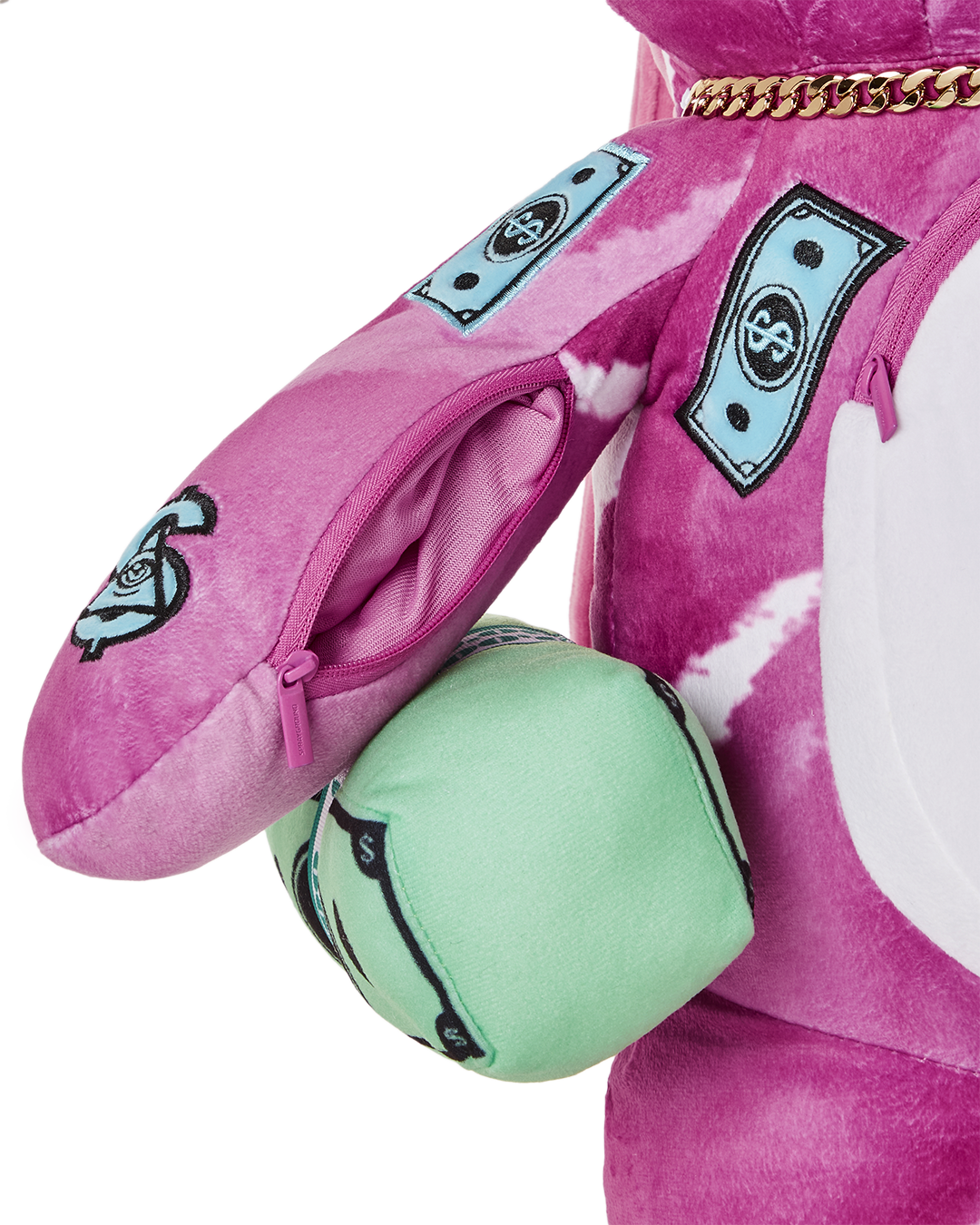 PINK PUNK MONEYBEAR TEDDYBEAR BACKPACK